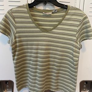 90s style striped shirt